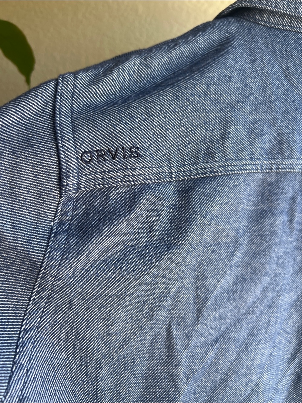 Orvis Pearl Snap Long-Sleeve stretch Denim Look Button-Down Shirt - Indigo Blue - Picture 7 of 10